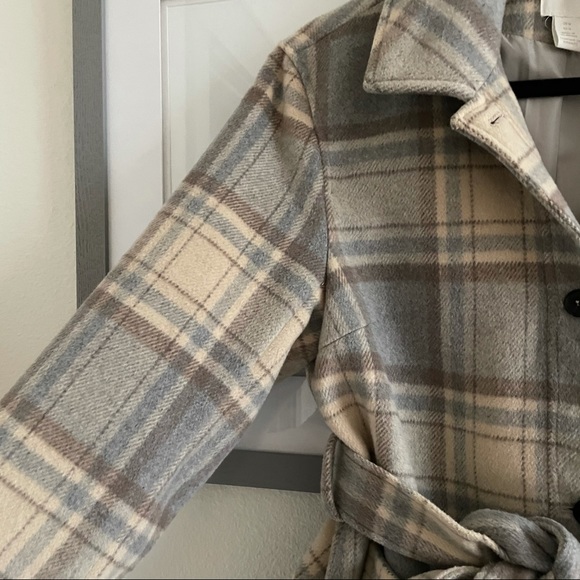 H&M Plaid Tie-Belt Jacket - Picture 8 of 10